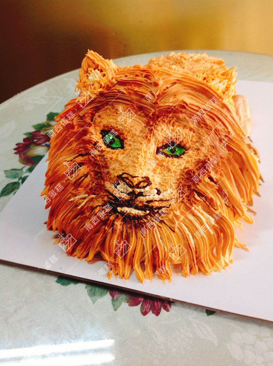 台北獅子老虎造型蛋糕-南西蛋糕